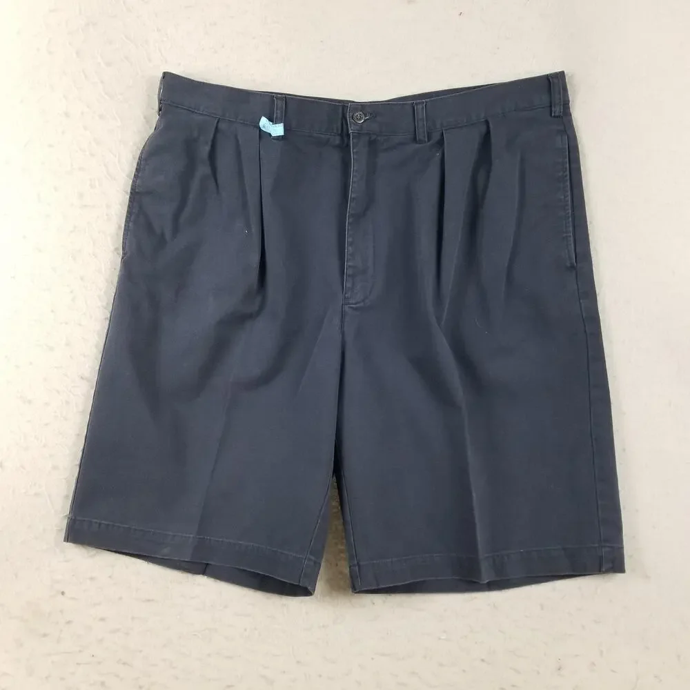 Polo Ralph Lauren Shorts Mens 42 Tall Navy Tyler Chino Pleated‎ Cotton Pony Logo